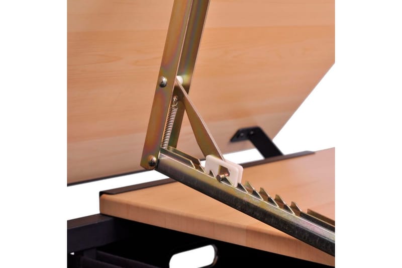 Justerbart tegnebord med 2 skuffer og stol - Brun - Skrivebord - Databord & PC bord