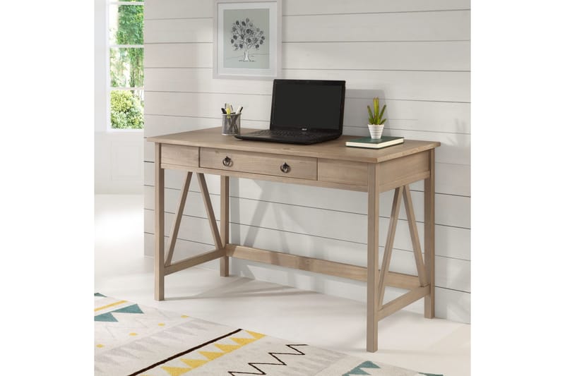Skrivebord Kahoru 117 cm - Grå - Skrivebord - Databord & PC bord
