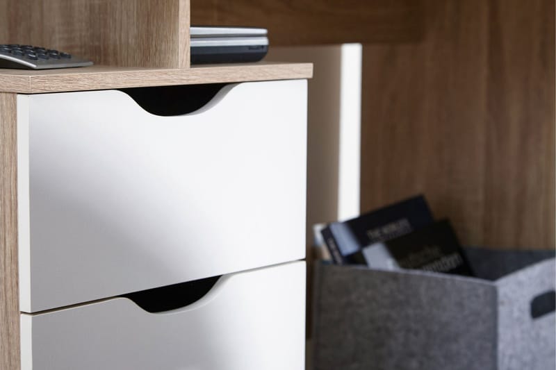 Kaille Rektangulært Skrivebord med Skuffer i Tre - Beige - Møbler - Bord - Kontorbord - Skrivebord