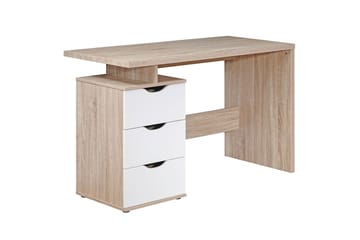 Kaille Rektangulært Skrivebord med Skuffer i Tre - Beige - Møbler - Bord - Kontorbord - Skrivebord