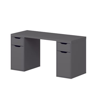 Skrivebord Kalune Design Alen 150 cm (150 x 75 x 60 cm) Antrasitt 2 skuffer 2 skap - Antrasitt - Møbler - Bord - Kontorbord - Skrivebord