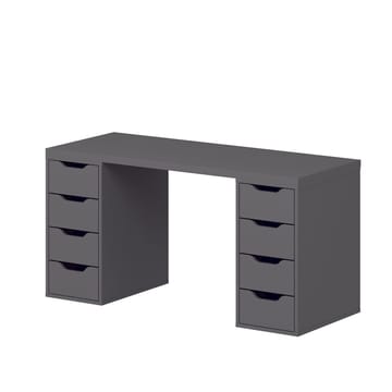 Skrivebord Kalune Design Alen 150 cm (150 x 75 x 60 cm) Antrasitt 8 skuffer - Antrasitt - Møbler - Bord - Kontorbord - Skrivebord