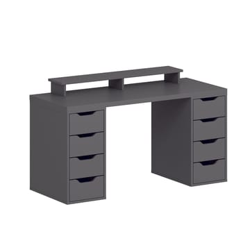 Skrivebord Kalune Design Alen 150 cm (150 x 75 x 60 cm) Antrasitt 8 skuffer - Antrasitt - Møbler - Bord - Kontorbord - Skrivebord