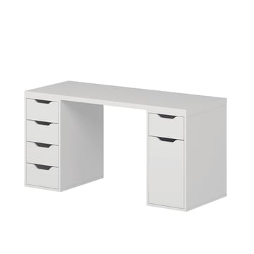 Skrivebord Kalune Design Alen 150 cm (150 x 75 x 60 cm) Hvit 5 skuffer - Hvit - Møbler - Bord - Kontorbord - Skrivebord