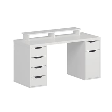 Skrivebord Kalune Design Alen 150 cm (150 x 75 x 60 cm) Hvit 5 skuffer - Hvit - Møbler - Bord - Kontorbord - Skrivebord