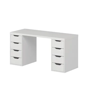 Skrivebord Kalune Design Alen 150 cm (150 x 75 x 60 cm) Hvit 8 skuffer - Hvit - Møbler - Bord - Kontorbord - Skrivebord