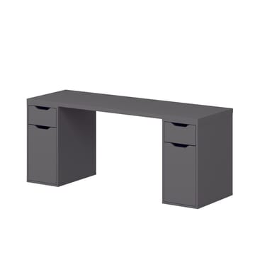 Skrivebord Kalune Design Alen 180 cm (180 x 75 x 60 cm) Antrasitt 2 skuffer 2 skap - Antrasitt - Møbler - Bord - Kontorbord - Skrivebord