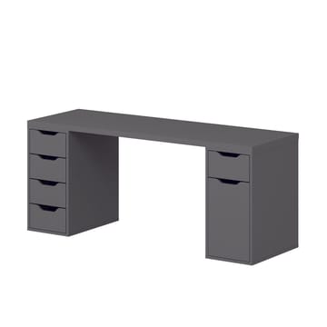 Skrivebord Kalune Design Alen 180 cm (180 x 75 x 60 cm) Antrasitt 5 skap - Antrasitt - Møbler - Bord - Kontorbord - Skrivebord