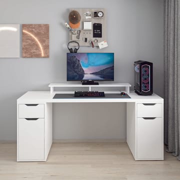 Skrivebord Kalune Design Alen 180 cm (180 x 75 x 60 cm) Hvit 2 skuffer 2 skap - Hvit - Møbler - Bord - Kontorbord - Skrivebord