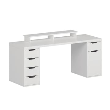 Skrivebord Kalune Design Alen 180 cm (180 x 75 x 60 cm) Hvit 5 skap - Hvit - Møbler - Bord - Kontorbord - Skrivebord
