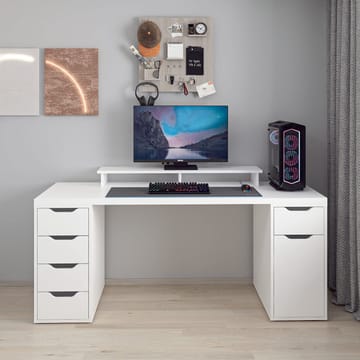 Skrivebord Kalune Design Alen 180 cm (180 x 75 x 60 cm) Hvit 5 skap - Hvit - Møbler - Bord - Kontorbord - Skrivebord
