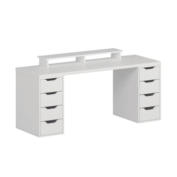 Skrivebord Kalune Design Alen 180 cm (180 x 75 x 60 cm) Hvit 8 skuffer - Hvit - Møbler - Bord - Kontorbord - Skrivebord