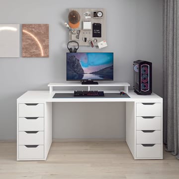 Skrivebord Kalune Design Alen 180 cm (180 x 75 x 60 cm) Hvit 8 skuffer - Hvit - Møbler - Bord - Kontorbord - Skrivebord