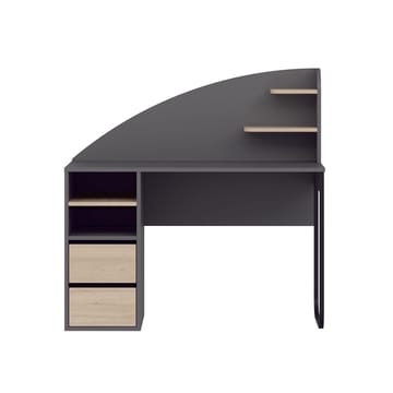 Skrivebord Kalune Design Mirel (120 x 120 x 60 cm) Antrasitt valnøtt - Antrasitt og valnøtt - Møbler - Bord - Kontorbord - Skrivebord