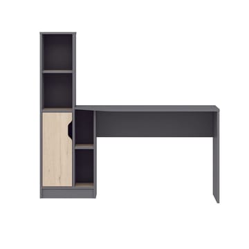 Skrivebord Kalune Design Viora (150 x 140 x 60 cm) Antrasitt valnøtt - Antrasitt og valnøtt - Møbler - Bord - Kontorbord - Skrivebord