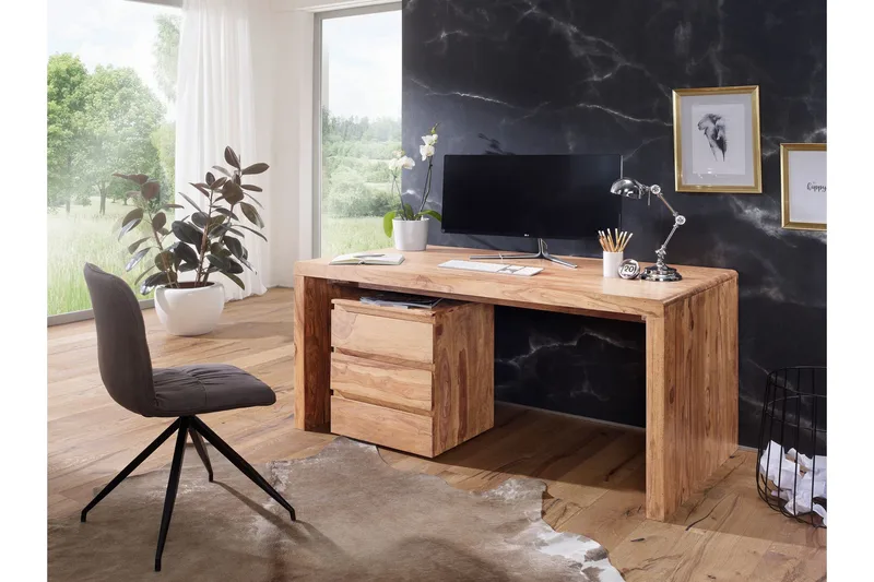Kanaria Skrivebord 160 cm - Massivt Tre - Møbler - Bord - Kontorbord - Skrivebord