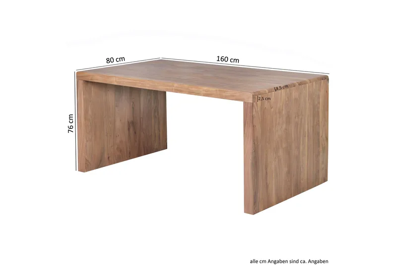 Kanaria Skrivebord 160 cm - Massivt Tre - Møbler - Bord - Kontorbord - Skrivebord