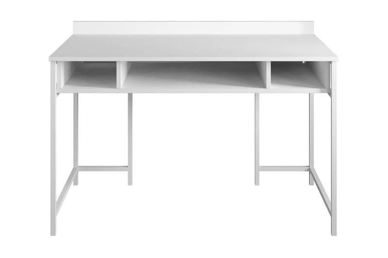 Skrivebord Kerkejaure 120 cm med Oppbevaringshyller - Hvit - Skrivebord - Databord & PC bord