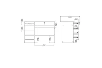 Klintberg Skrivebord 109 cm - Hvit - Møbler - Bord - Kontorbord - Skrivebord