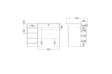 Klintberg Skrivebord 109 cm - Hvit - Møbler - Bord - Kontorbord - Skrivebord
