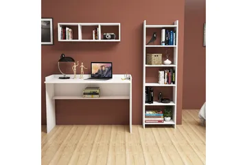 kontormøbelsett Suedmeyer 118 cm - Hvit - Møbler - Bord - Kontorbord - Skrivebord