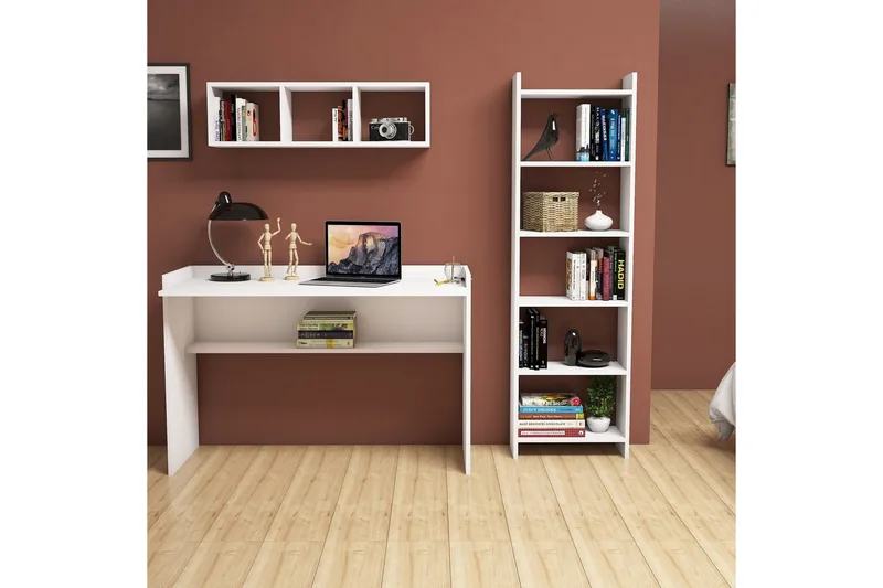 kontormøbelsett Suedmeyer 118 cm, Hvit