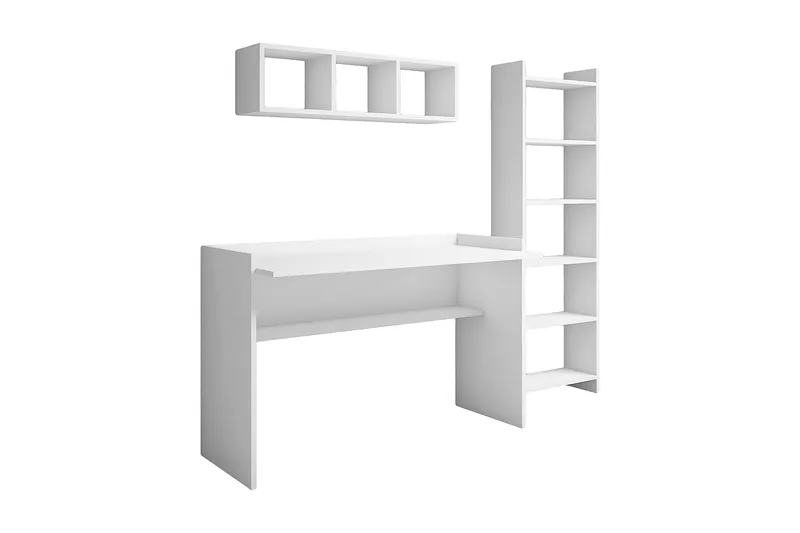 kontormøbelsett Suedmeyer 118 cm - Hvit - Møbler - Bord - Kontorbord - Skrivebord