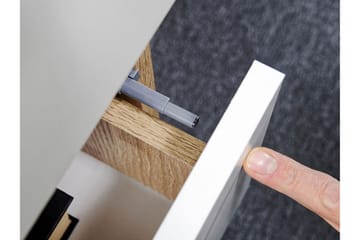 Kubana Skrivebord 130 cm med Oppbevaringsskuffer - Grå/Hvit - Møbler - Bord - Kontorbord - Skrivebord