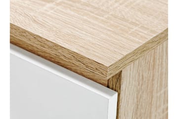 Kubana Skrivebord 130 cm med Oppbevaringsskuffer - Grå/Hvit - Møbler - Bord - Kontorbord - Skrivebord