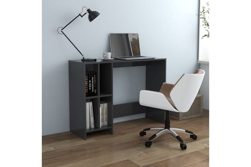 Laptopbord grå 102,5x35x75 cm sponplater - Grå - Skrivebord - Databord & PC bord