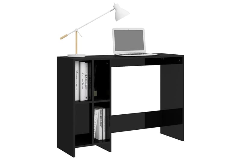 Laptopbord høyglans svart 102,5x35x75 cm sponplater - Svart - Skrivebord - Databord & PC bord