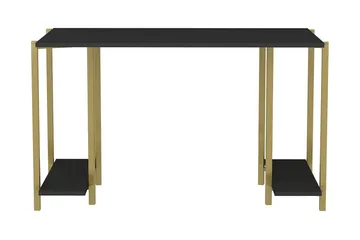 Malem Skrivebord 60x73,8x125,2 cm med oppbevaring - Gull/Antrasitt - Møbler - Bord - Kontorbord - Skrivebord