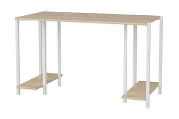 Malem Skrivebord 60x73,8x125,2 cm med oppbevaring - Hvit - Møbler - Bord - Kontorbord - Skrivebord