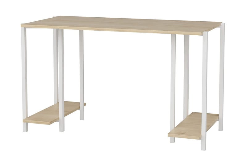 Malem Skrivebord 60x73,8x125,2 cm med oppbevaring - Hvit - Møbler - Bord - Kontorbord - Skrivebord