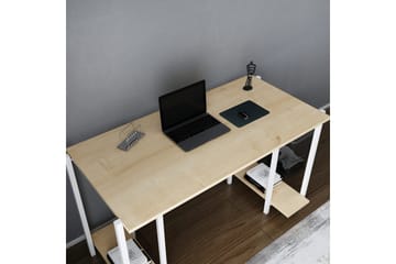 Malem Skrivebord 60x73,8x125,2 cm med oppbevaring - Hvit - Møbler - Bord - Kontorbord - Skrivebord