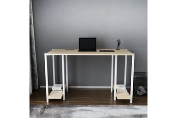 Malem Skrivebord 60x73,8x125,2 cm med oppbevaring - Hvit - Møbler - Bord - Kontorbord - Skrivebord