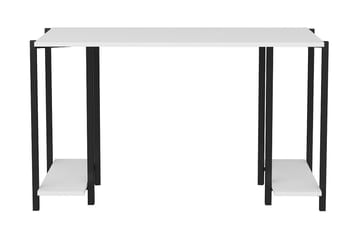 Malem Skrivebord 60x73,8x125,2 cm med oppbevaring - Svart/Hvit - Møbler - Bord - Kontorbord - Skrivebord