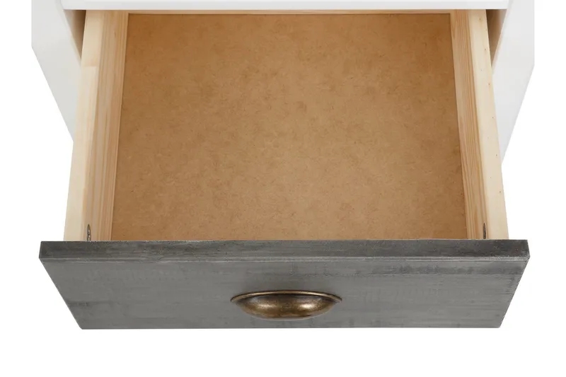 Meridian Skrivebord 140 cm - Hvit/Lysegrå/Mørkegrå - Møbler - Bord - Kontorbord - Skrivebord