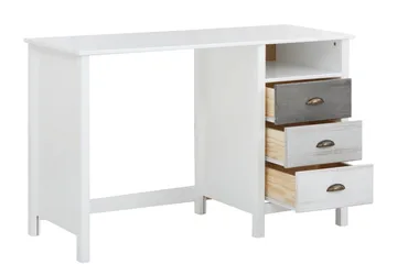 Meridian Skrivebord 140 cm - Hvit/Lysegrå/Mørkegrå - Møbler - Bord - Kontorbord - Skrivebord