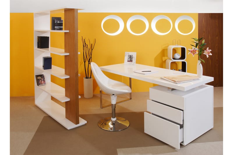 Skrivebord Miehlen 160 cm med Oppbevaring 3 Skuffer - Skrivebord - Databord & PC bord