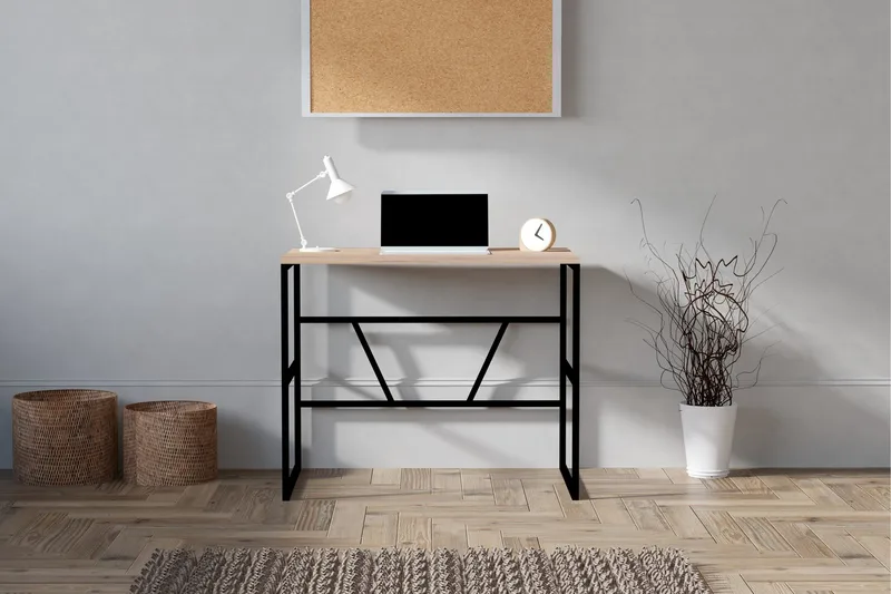 Mitchar Skrivebord 90 cm - Natur - Møbler - Bord - Kontorbord - Skrivebord