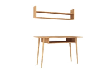 Mod Design Skrivebord 120 cm med Oppbevaring Vegghylle - Tre - Møbler - Bord - Kontorbord - Skrivebord