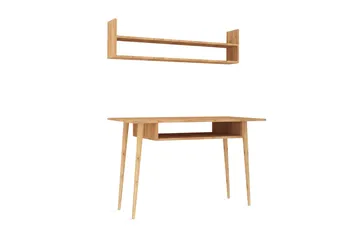 Mod Design Skrivebord 120 cm med Oppbevaring Vegghylle - Tre - Møbler - Bord - Kontorbord - Skrivebord