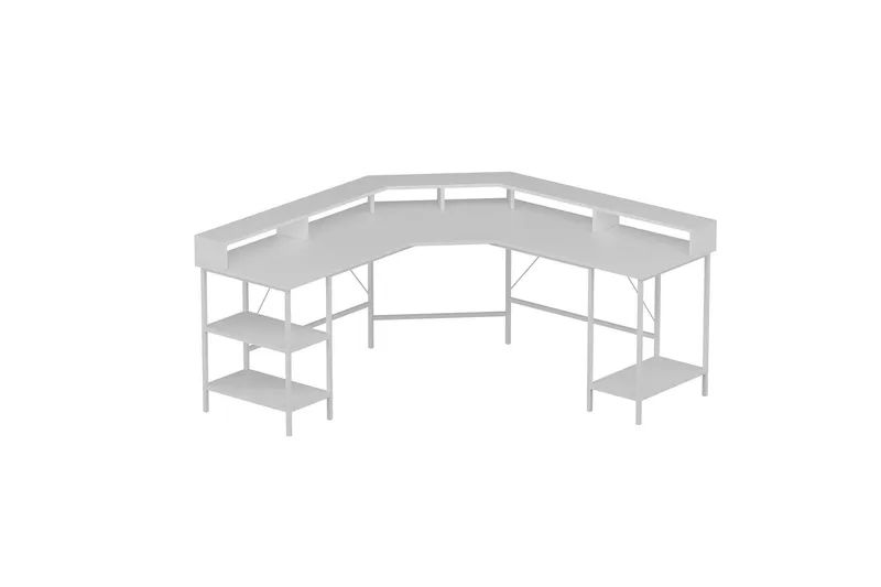 Naina Hjørneskrivebord, Hvit