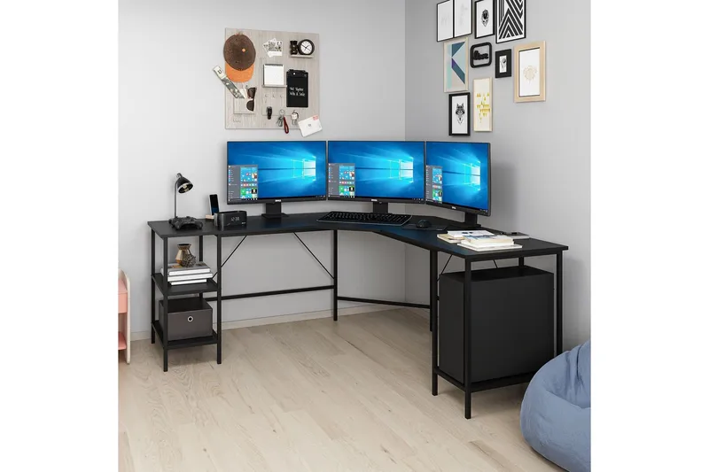 Naina Skrivebord 180 cm - Svart - Møbler - Bord - Kontorbord - Skrivebord