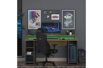 Nanak Skrivebord 160 cm - Valnøtt/Antrasitt - Møbler - Bord - Kontorbord - Skrivebord