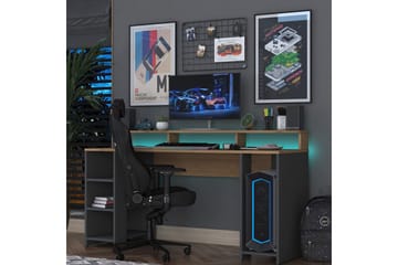 Nanak Skrivebord 160 cm - Valnøtt/Antrasitt - Møbler - Bord - Kontorbord - Skrivebord