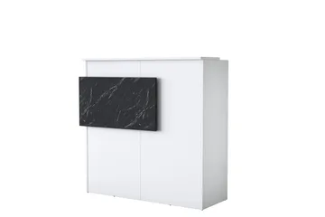 Naruto Skrivebord 110 cm - Marmor/Hvit - Møbler - Bord - Kontorbord - Skrivebord