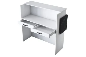 Naruto Skrivebord 110 cm - Marmor/Hvit - Møbler - Bord - Kontorbord - Skrivebord