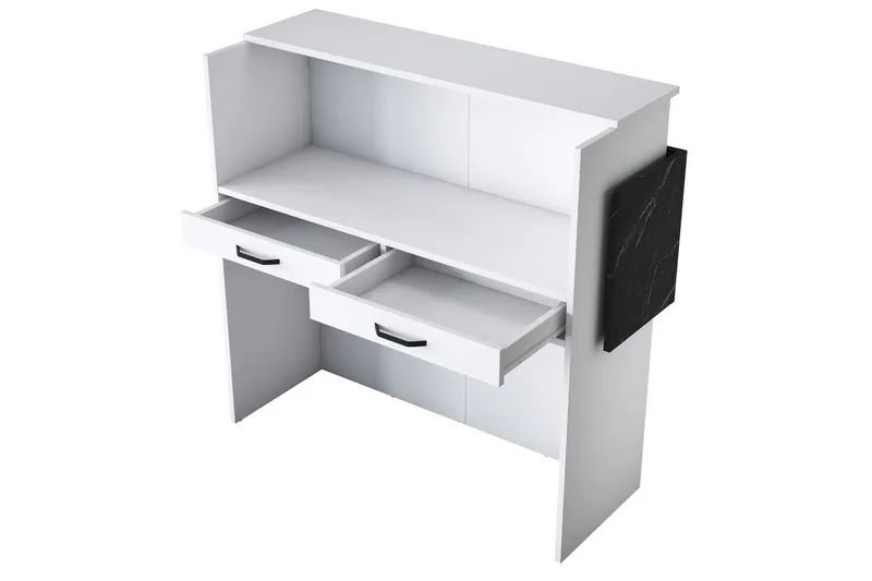 Naruto Skrivebord 110 cm - Marmor/Hvit - Møbler - Bord - Kontorbord - Skrivebord